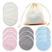 Pads Cotton Makeup Remover Round 12PC Washable Reusable