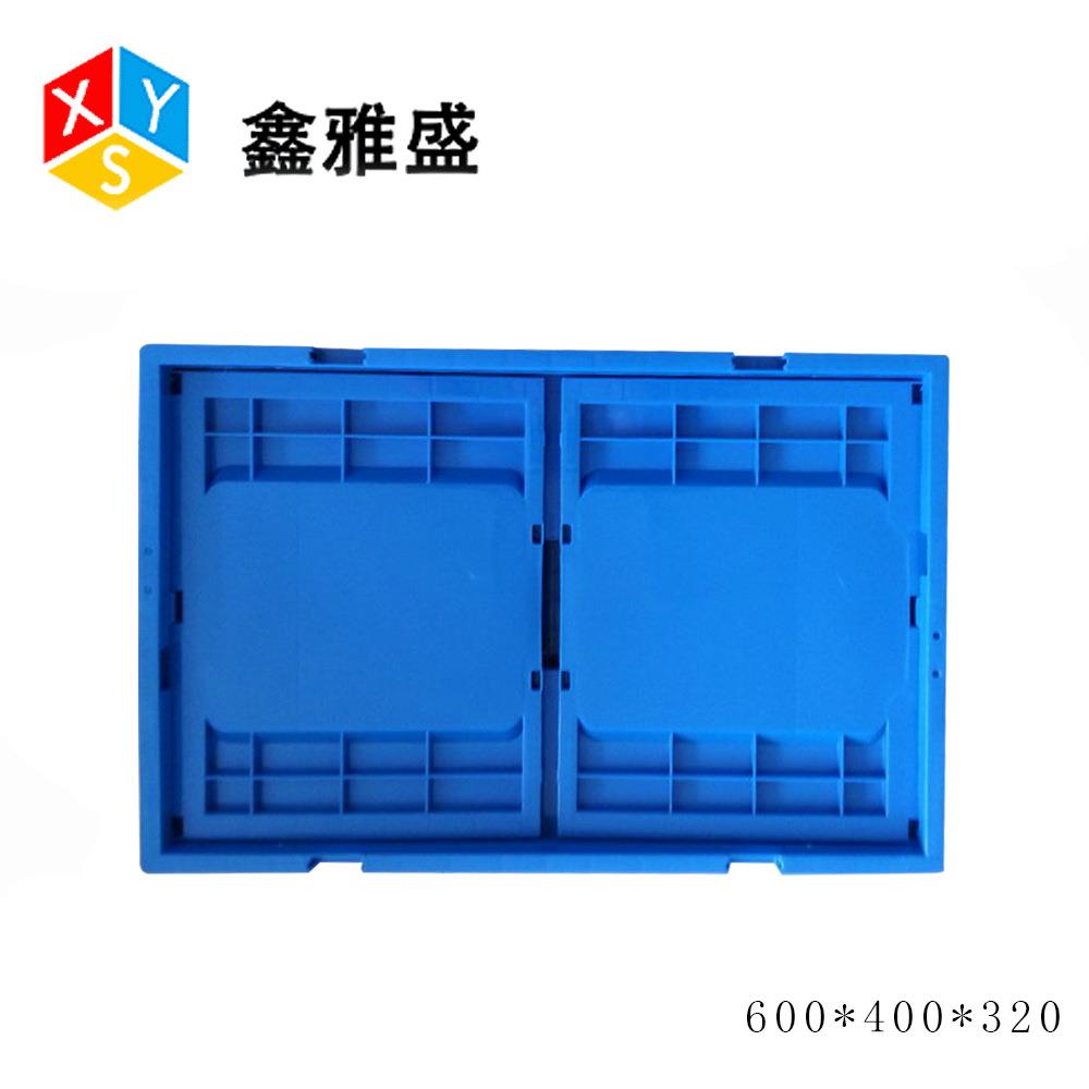 厂家600*400*2汽配厂加厚可0带盖料LHJ塑料折叠箱中转工业塑周转