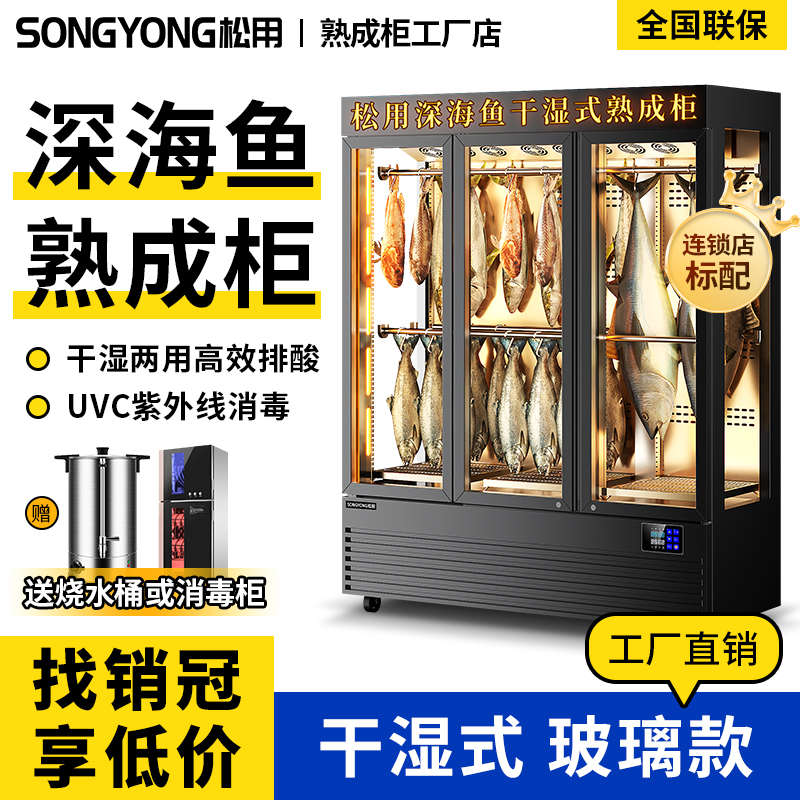 松用湿式干式熟成柜牛肉排酸柜深海鱼五花肉商用冷藏柜保鲜展示柜