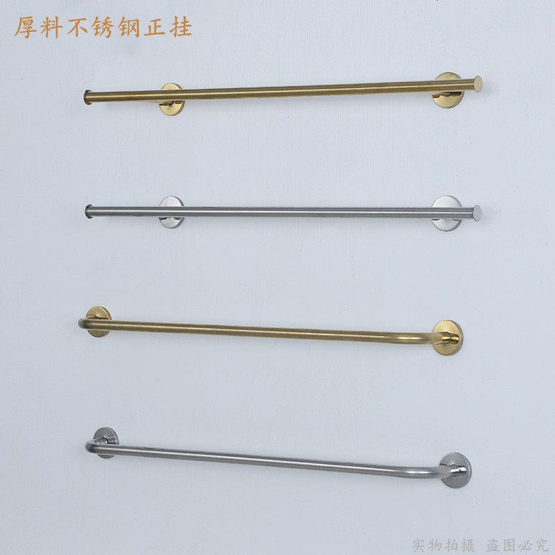 服装店展示架不锈钢上墙正挂衣架墙面衣服正面展示架壁挂式挂衣杆