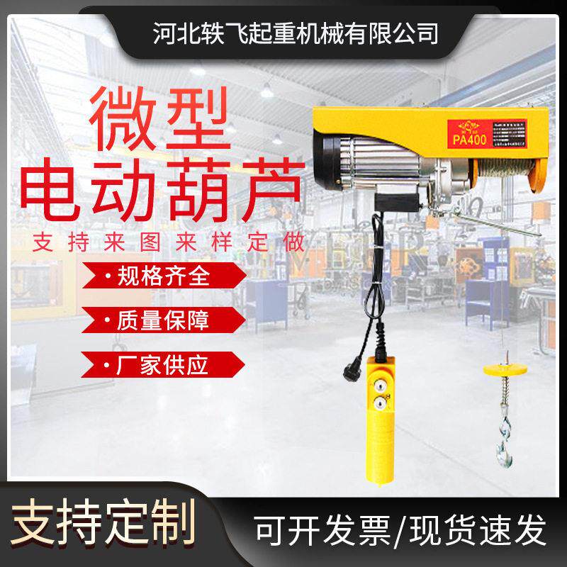 定制微型电动葫芦200kg-1000kg220V家用轻小吊机绞盘微型葫芦