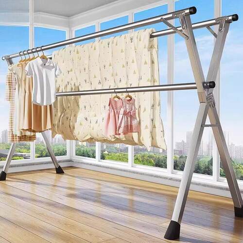 clothes drying rack fold laundry garment dryer hanger 杆衣架