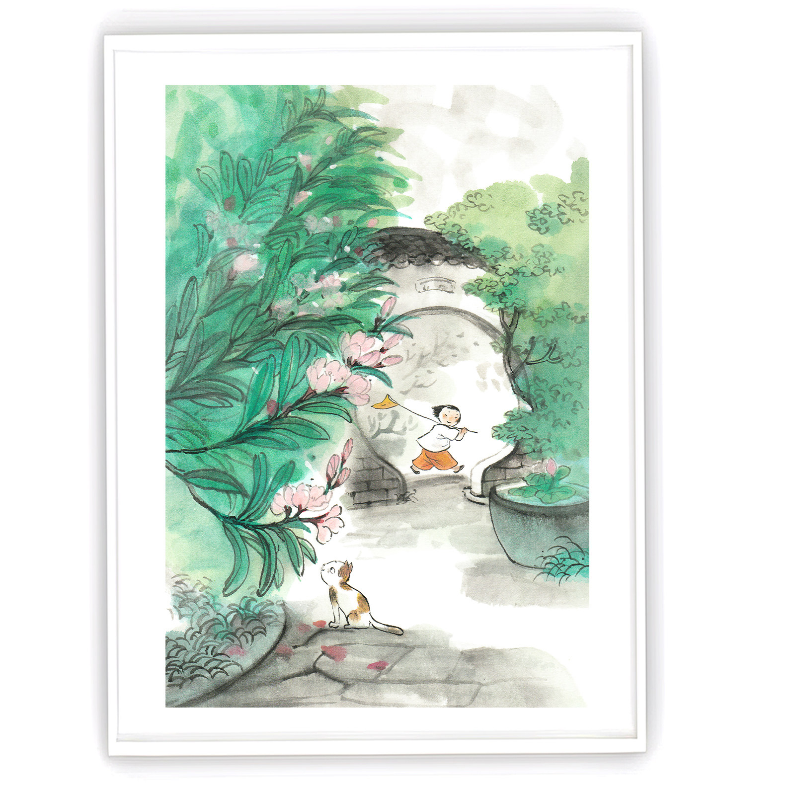 央美肚子杜杜【夹竹桃】温馨治愈限量版画客厅书房餐厅挂画装饰画