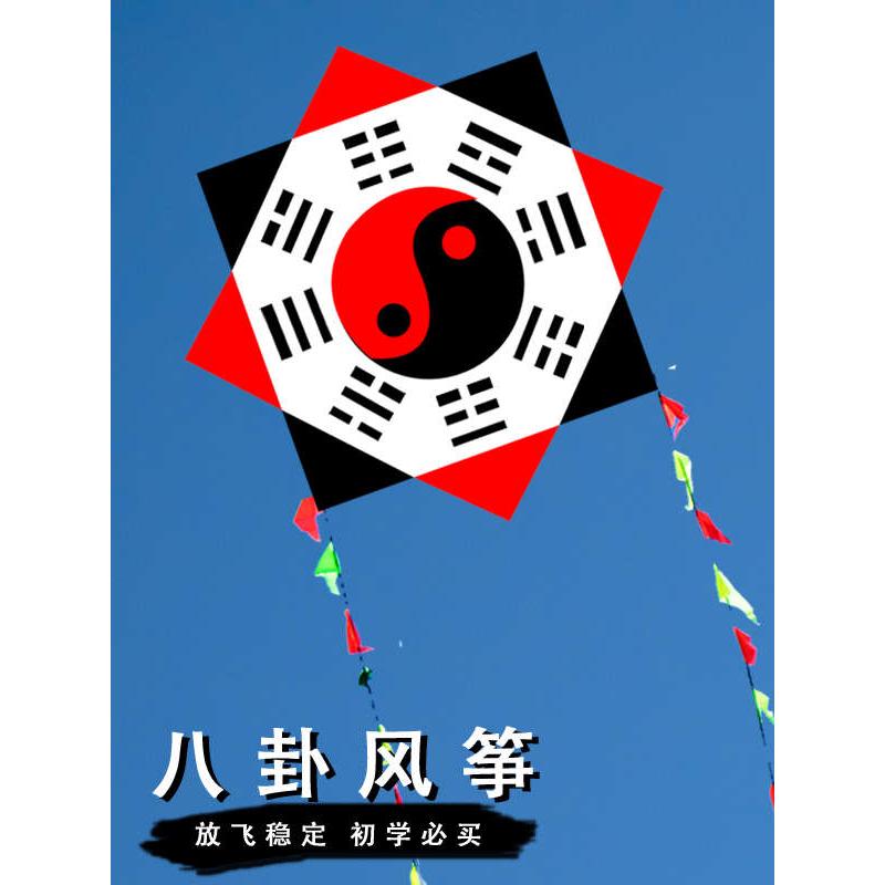 潍坊莹轩经典网红八卦风筝大全12米超长尾成人抗大风微风易飞好飞