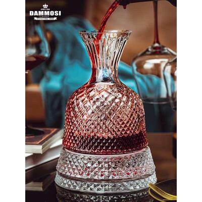 Dammosi高档水晶玻璃红酒醒酒器家用旋转不倒翁陀螺葡萄酒分酒壶