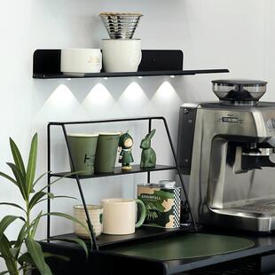 三层阶梯置物架 北欧桌面收纳层架 咖啡杯展示架客厅铁艺多层整理