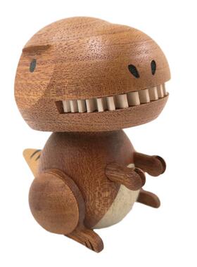 台湾珍卡恐龙实木车摇头弹簧饰品生日礼物森林乐趣创意