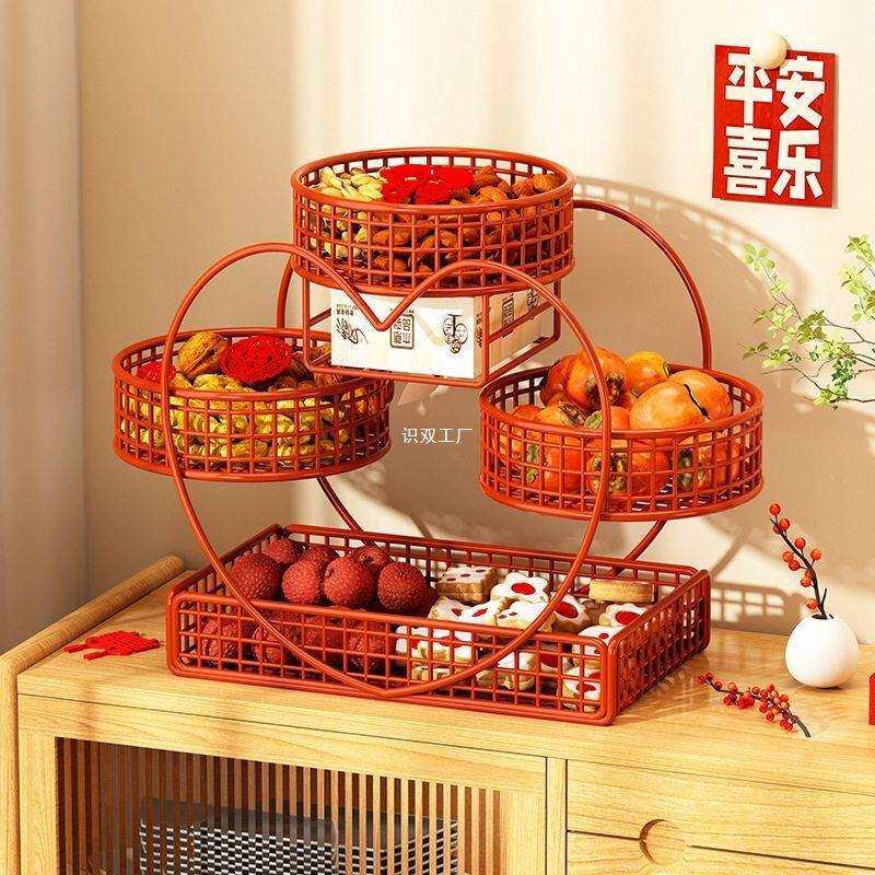 盘子订婚的果盘婚礼摆件客厅红色大全用专用结婚喜糖婚庆用品爱心