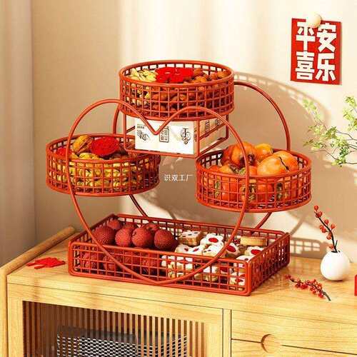 盘子订婚的果盘婚礼摆件客厅红色大全用专用结婚喜糖婚庆用品爱心
