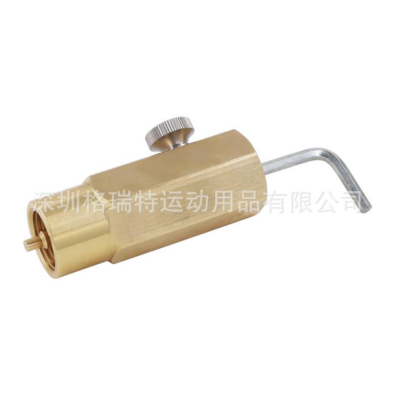 亚马逊CGA320气泡水充气阀长款CO2气瓶充气大转小苏打充气阀