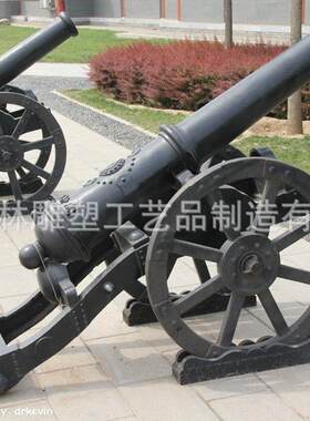红夷大炮 铸铜工艺品 仿古铁炮铸纯铜鼓铜大炮大铜锣