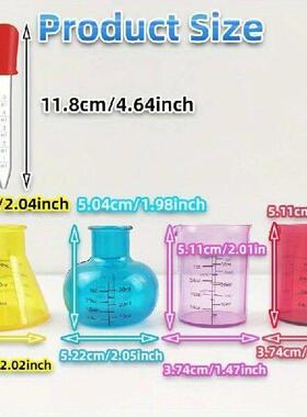 4pcs Measuring Cup 4pcs Dropper DIY Learning Scientific