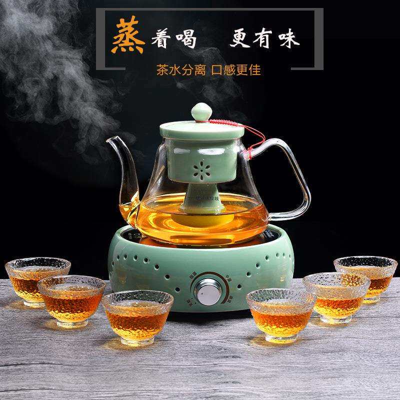 厂家直销戈米迷你电陶炉小茶炉铸铁玻璃壶煮茶壶家用烧水器