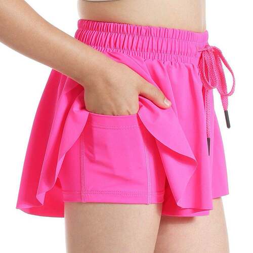 Womens Flowy Dry Fit Running Short - Gym Yoga Workout Summer