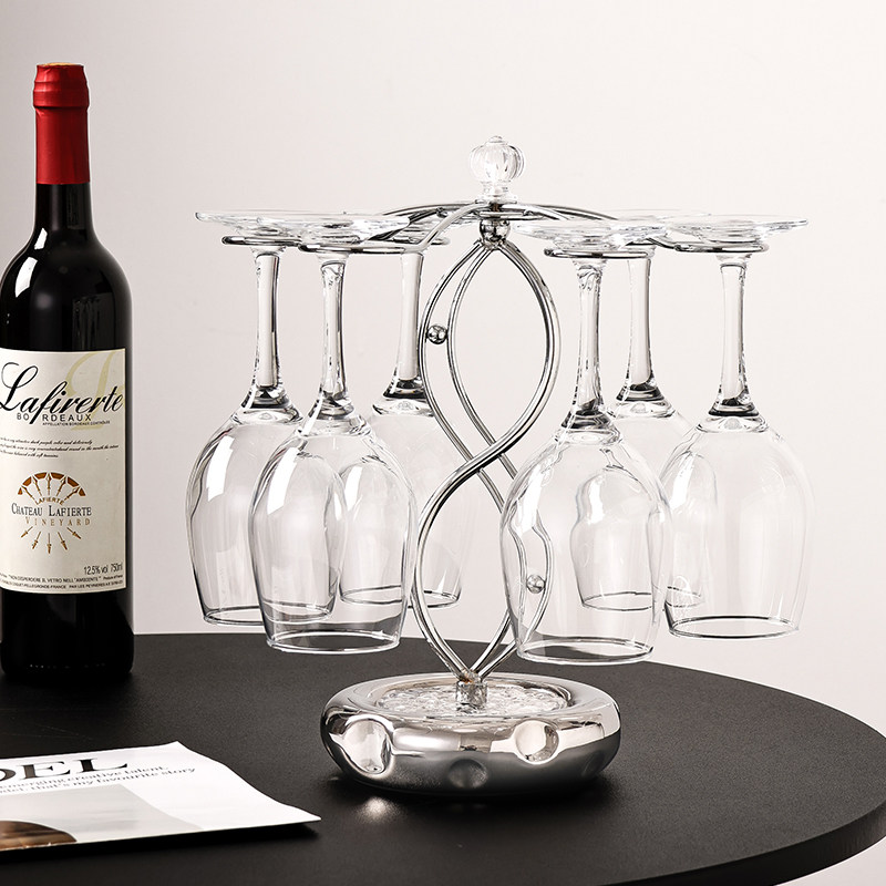 高端红酒杯架挂架高脚杯架子倒挂收纳架酒柜餐边柜装饰摆件高级感