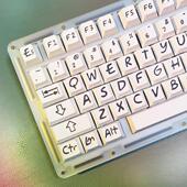 极简风大白大字键帽LM键帽原厂高度PBT热升华机械键盘键帽133键AI