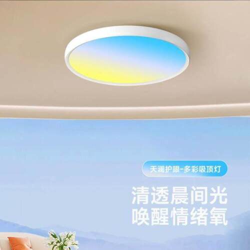 2025新款智能全光谱多彩色LED天境卧室吸顶灯淡彩晴空灯灯具