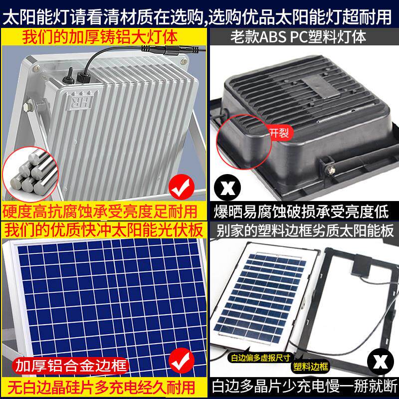 新型太阳能户外灯家用照明室内庭院灯一拖二人体感应农村光伏路灯