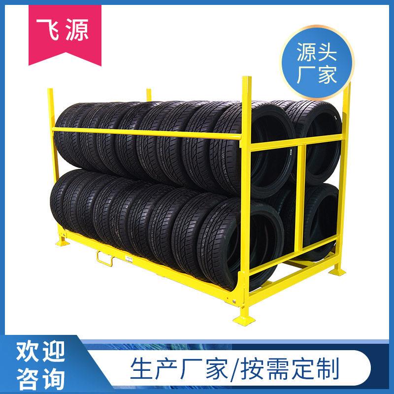金属布料架重型折叠堆垛架物流周转箱可拆轮胎阁楼货架仓储巧固架