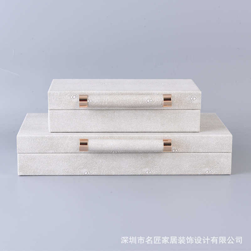 样板房收纳盒新 软梳妆台装饰中式装卧室摆件盒收纳盒简约首饰盒