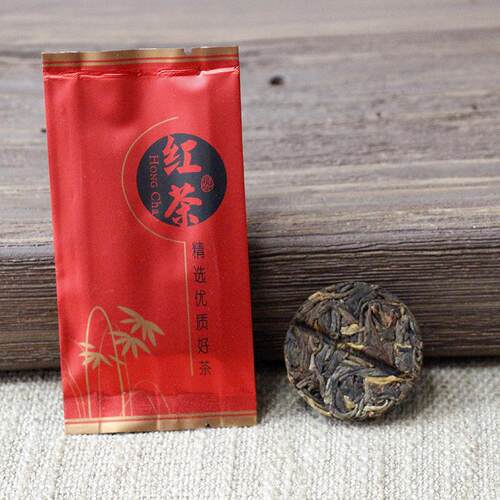 滇红茶叶古树晒红云南荒野红茶纯料紧压一字圆茶圆饼茶袋泡茶