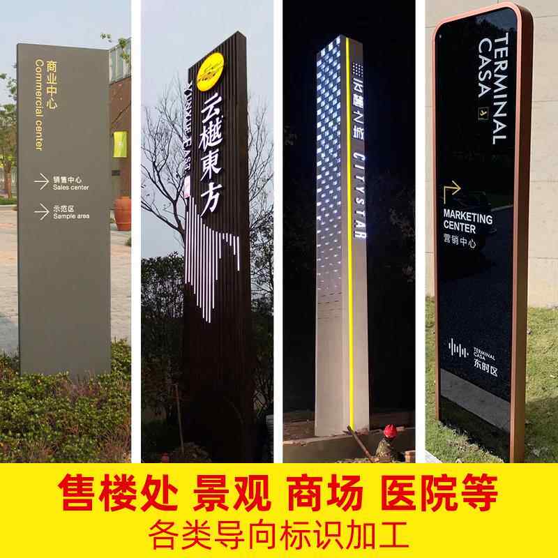 户外导向牌立牌停车场指示牌精神堡垒指引牌道路牌标识牌导视牌