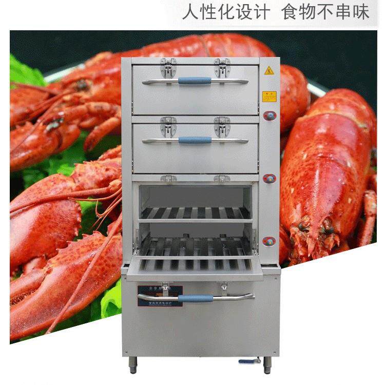 厨房工程加强版设备方宁商用电磁蒸柜三门海鲜蒸柜商用电磁蒸箱