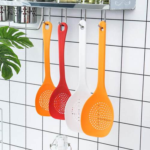 日本KM.1227.多用隔水炒勺.通心粉沥水勺 尼龙耐热勺 厨房小工具