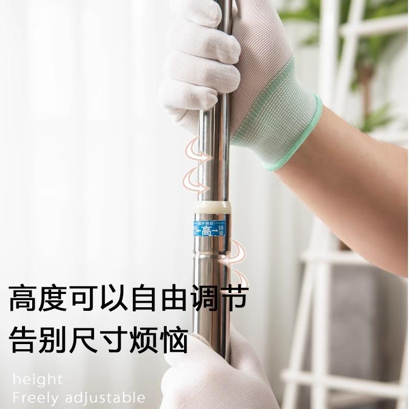 新款加厚可伸缩宿舍床帘支架蚊帐U型双轨道学生寝室上铺蚊帐支架