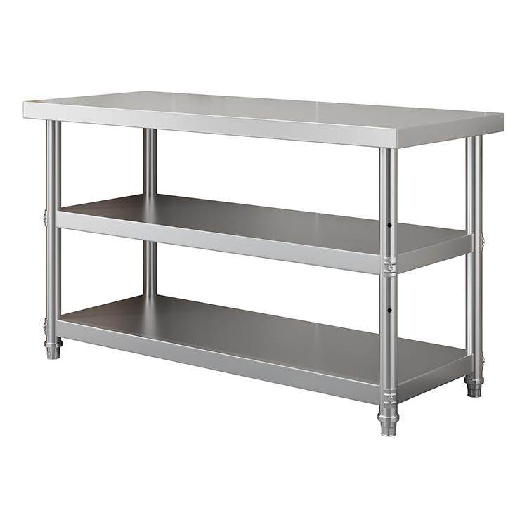 不锈钢工作台双层厨房操作台饭店专用案板切菜桌子三层打包打荷台,厨房/烹饪用具,厨房置物架/置物柜/角架,淘宝优惠券,粉丝福利购,淘宝优惠卷