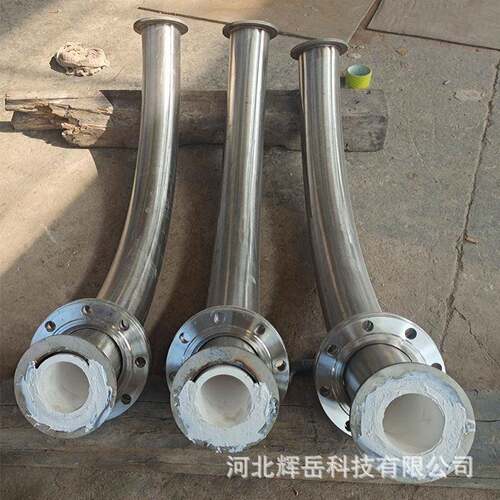 不锈钢内衬氧化铝陶瓷环耐磨弯头 自蔓燃陶瓷贴片双金属耐磨弯管
