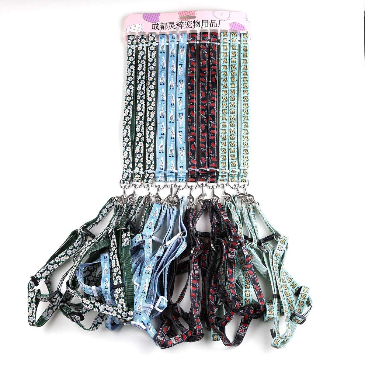 绳】绳不条犬遛狗狗外出可爱装胸小型牵引绳【勒猫宠物背带绳手12