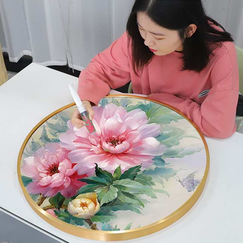 5D钻石画牡丹花2024年新款满钻手工diy点贴钻砖石贴画十字绣2025