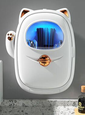 装筷子纳筒收多UOL功能防款霉新挂墙子筒家用筷子篓沥水筷置物架