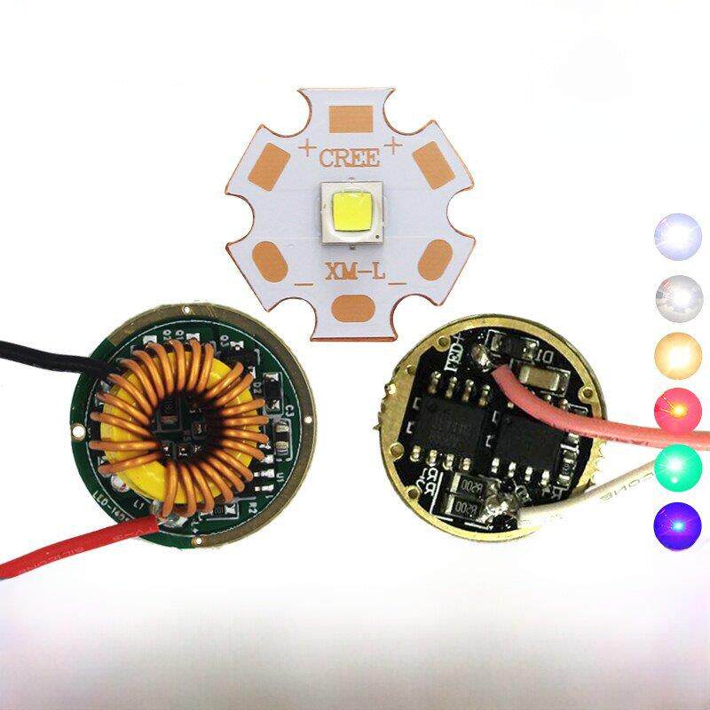 科锐CREE XML2 U3 10W白光灯珠12V驱动板 LED手电筒强光灯泡