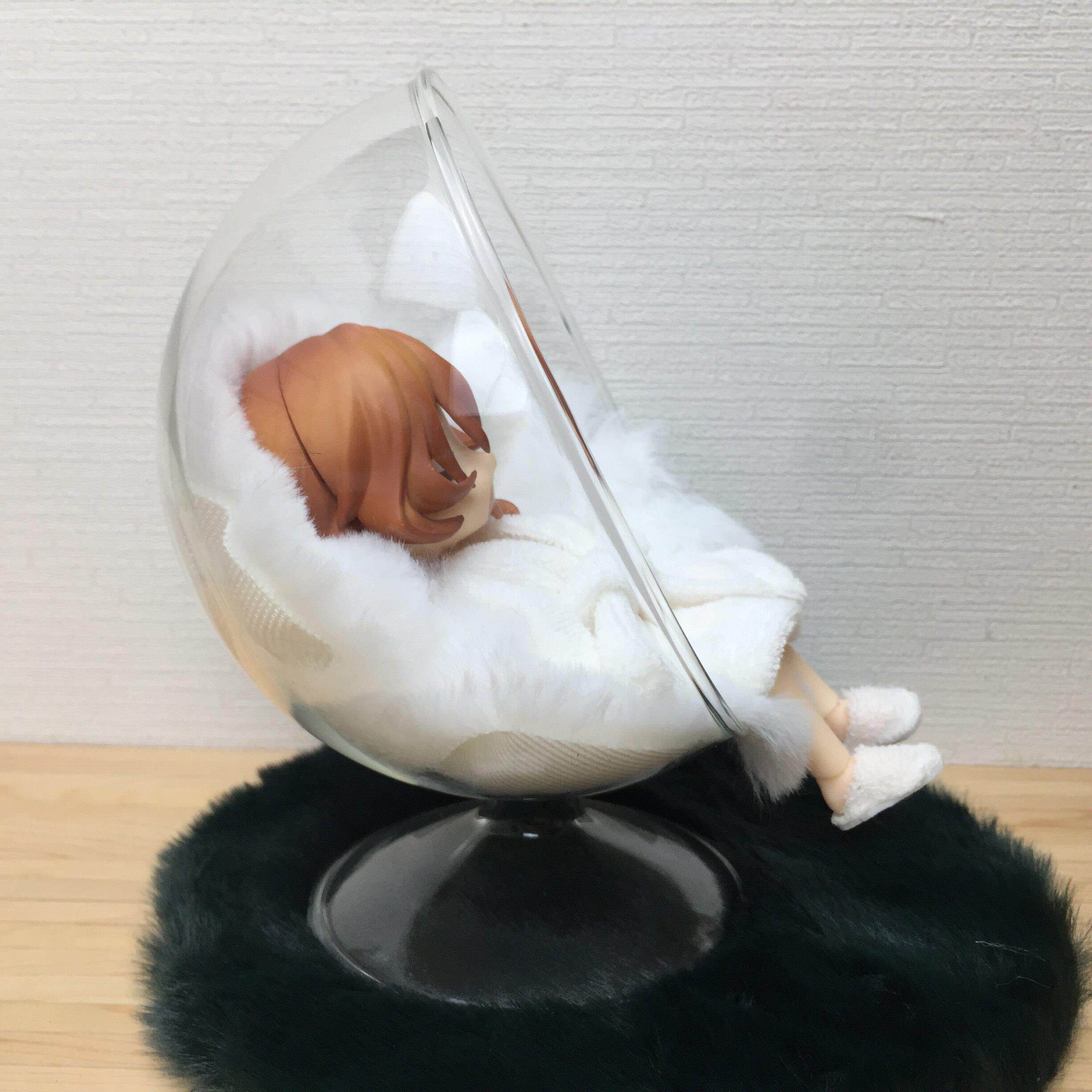 玻璃椅 1/12娃屋家具12分bjd ob11molly gsc素体娃用睡窝毛绒沙发