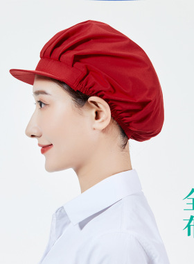 韩版厨师帽子男女食品卫生帽子