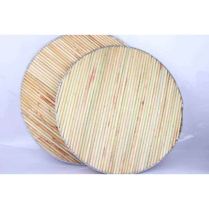 手工高粱杆盖帘双层加厚饺子托盘包边盖帘面食垫圆形餐垫锅盖盖垫