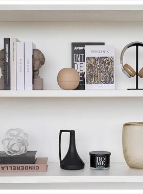 样板间书房现代家居简约软装饰品书挡创意陶瓷玻璃摆件组合ZH3026