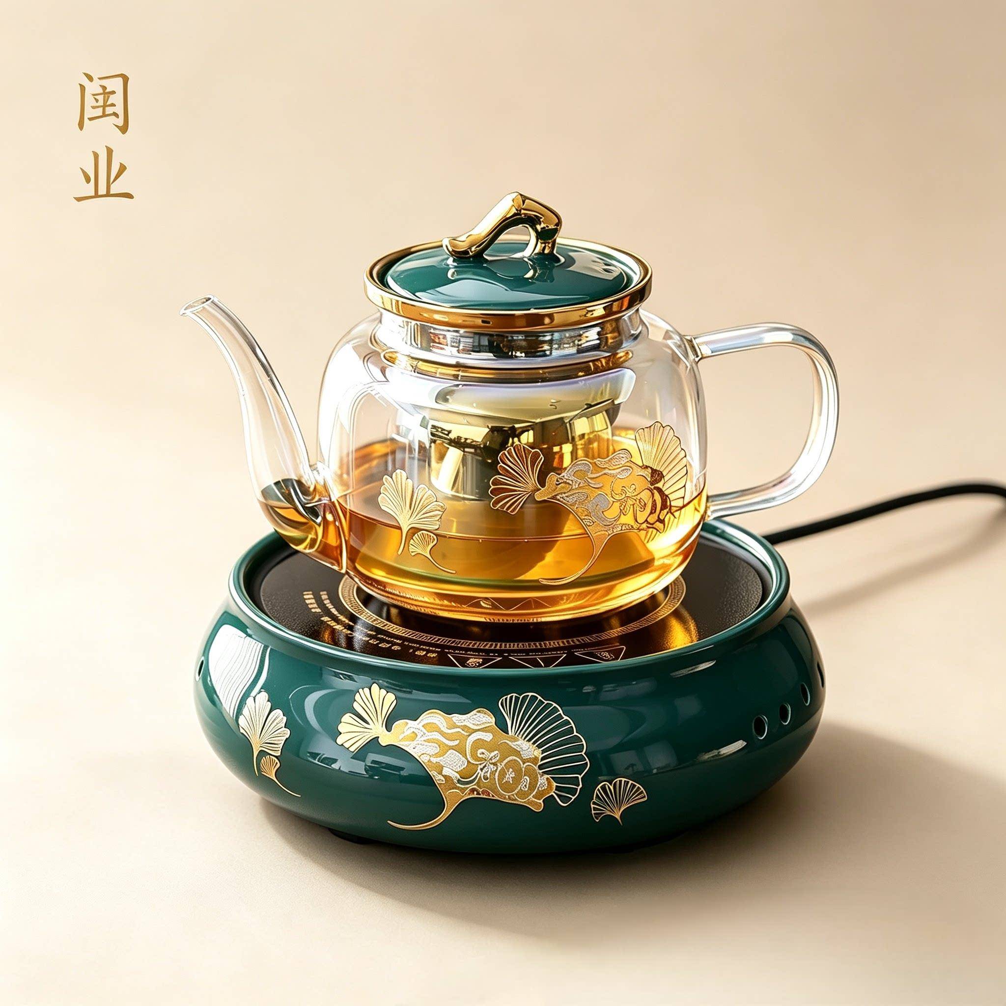 家用电陶炉煮茶器 玻璃烧水茶壶办公室小型煮茶壶