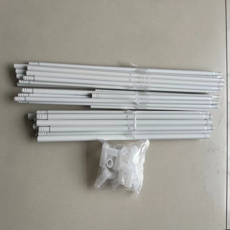 蚊帐速现货发三通白色51买1单根.艺漆新款铁拉链坐床杆子支架烤配