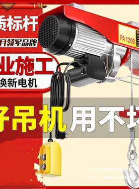 装电动葫芦小吊机升降绞微型建筑修提升卷扬机家277用220v上盘料