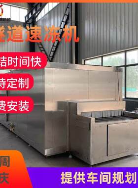 大型商用食品速冻机香肠速冻机肉制品生产线连续输送速冻隧道
