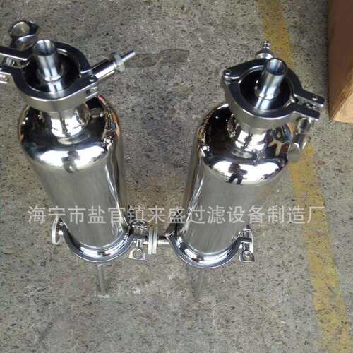 不锈钢拉杆折式过滤器304管滤器道器LS-100单芯平压式过过滤器pp