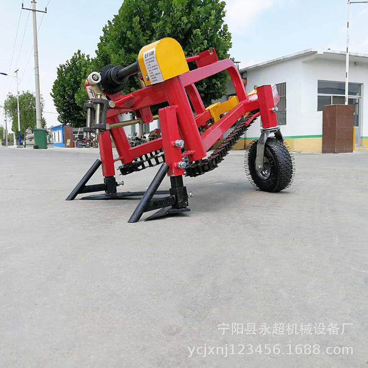 厂家供链条花生收获机小型果子出土机链条式手扶车带花生收获机