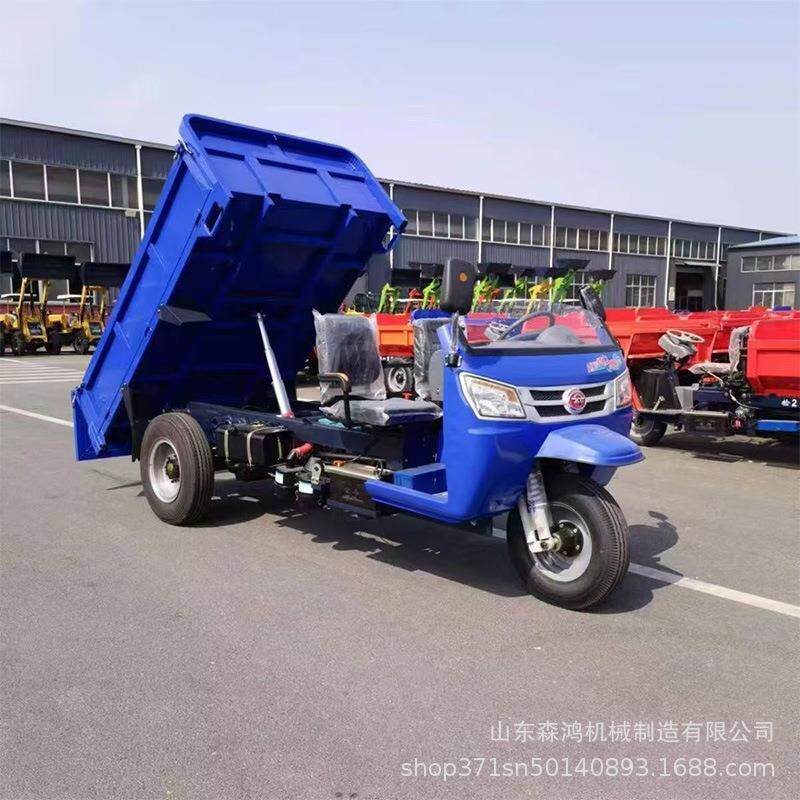 农用柴油三轮车25马力三轮车双人坐偏置方向盘自卸工程三轮车