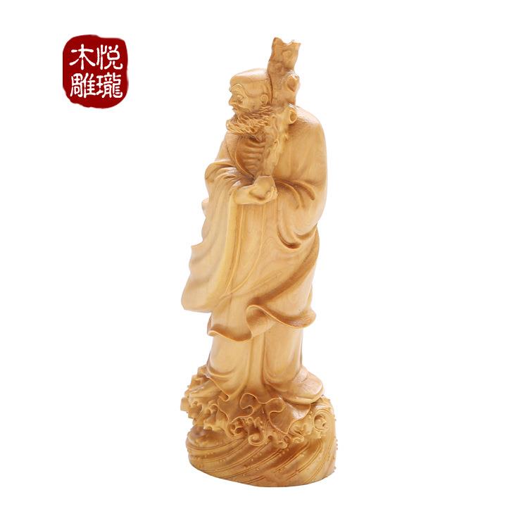 工艺品渡江达摩厂家直销 黄杨木纯手工雕刻达摩摆件