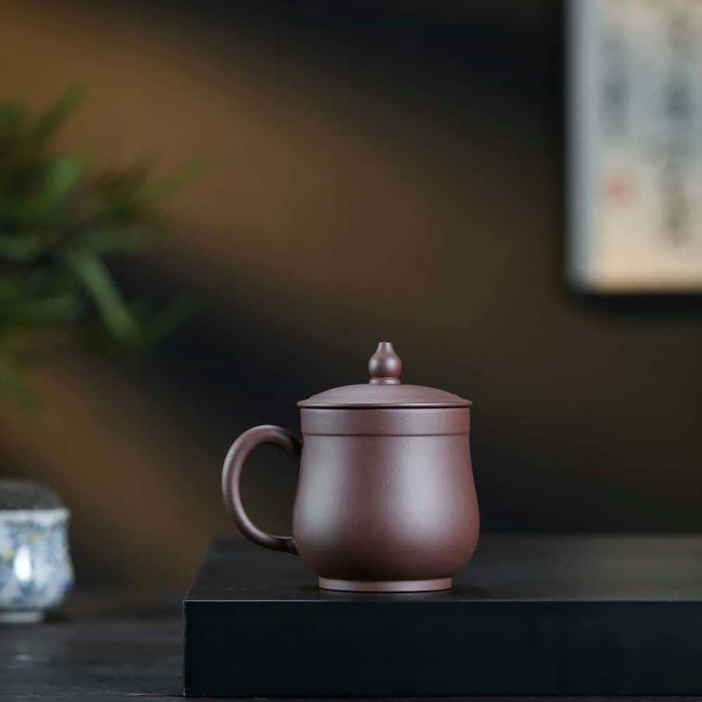 茶具纯手工泡茶杯紫砂杯办公杯全手工大容量主人杯高档家用竹节杯