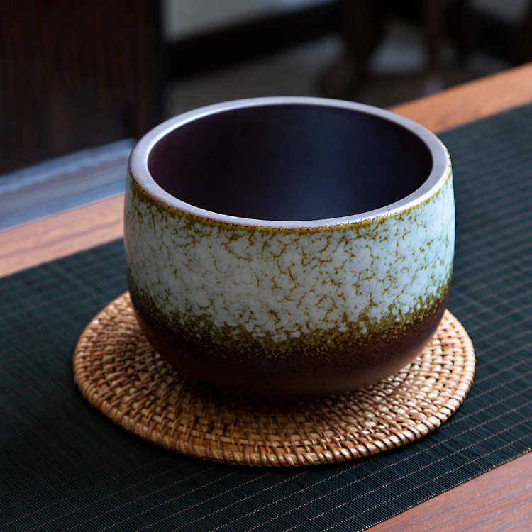 柴烧茶洗粗陶窑变日式家用大号功夫茶具配件茶杯洗茶渣桶圆形盆栽,餐饮具,茶具礼盒,淘宝优惠券,粉丝福利购,淘宝优惠卷