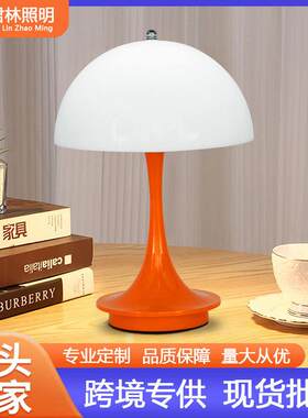 LED装饰氛围台灯卧室床头轻奢高级感尖顶蘑菇充电小蛮腰夜灯